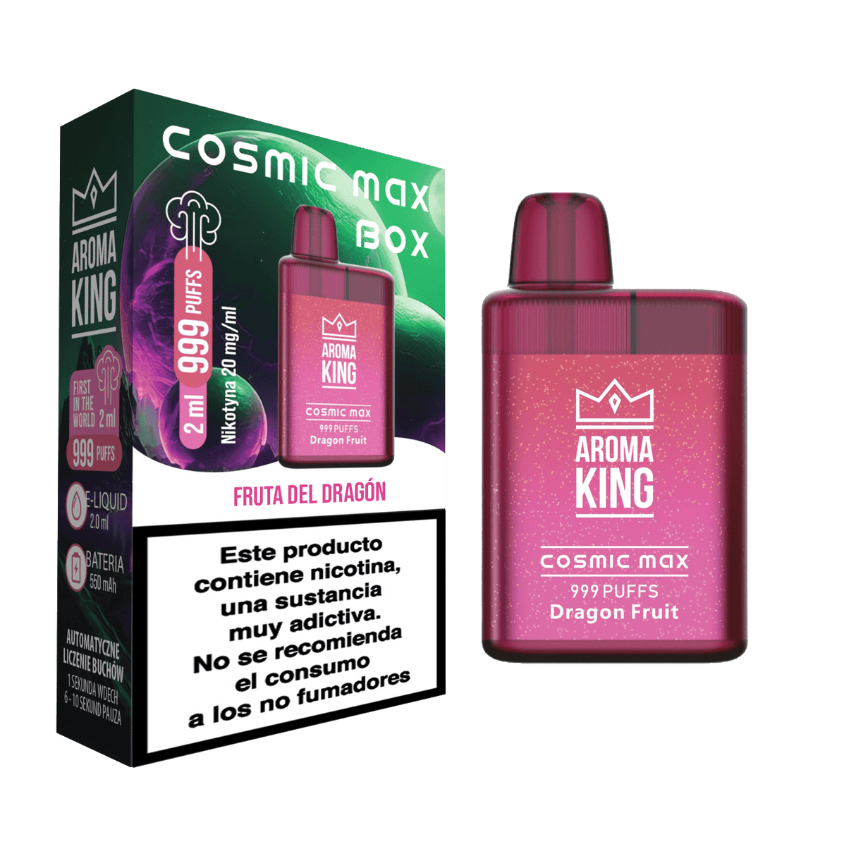 Vapers Desechables Aroma King Cosmic Max Dragon Fruit