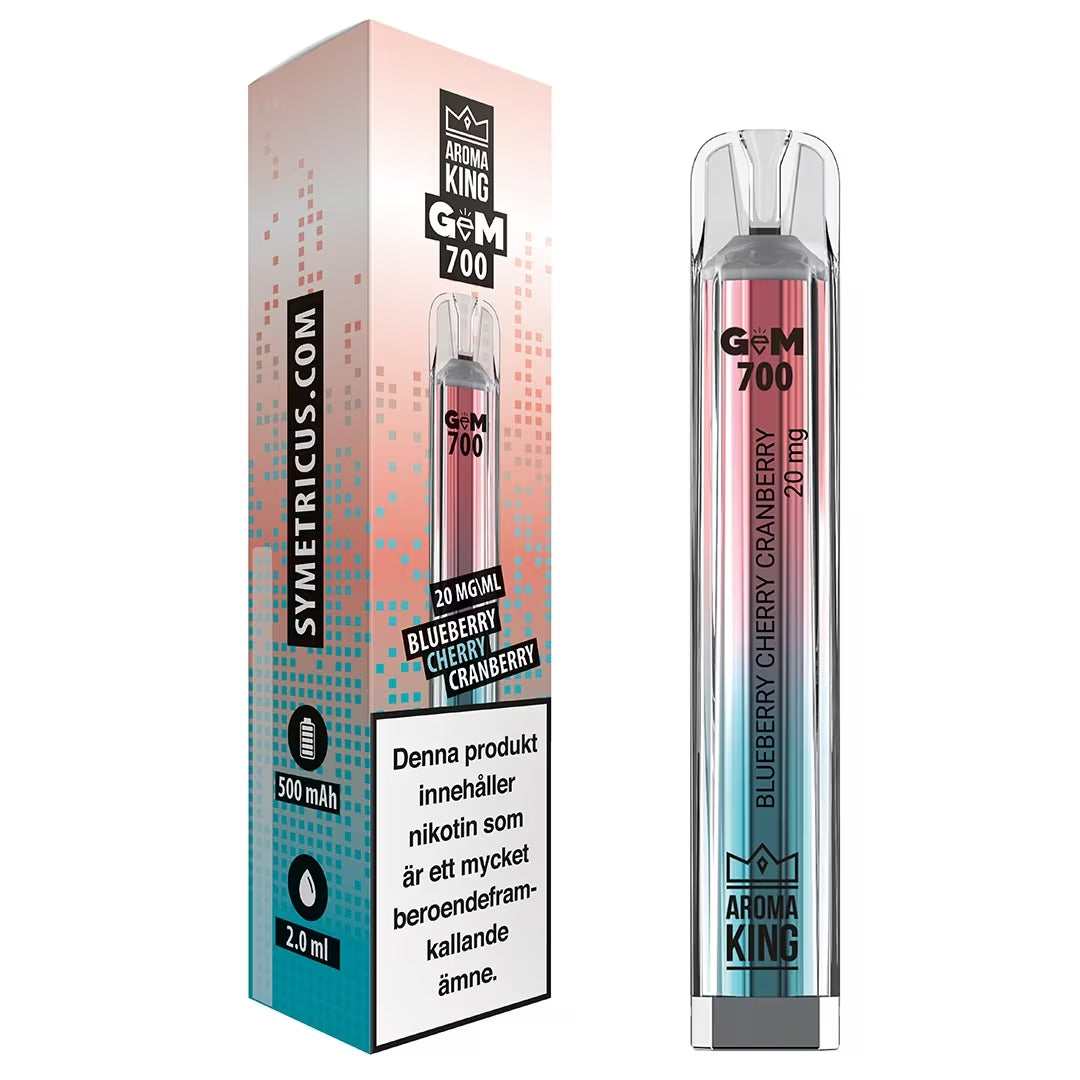 Vaper Desechable Aroma King GEM Blueberry Cherry Cranberry