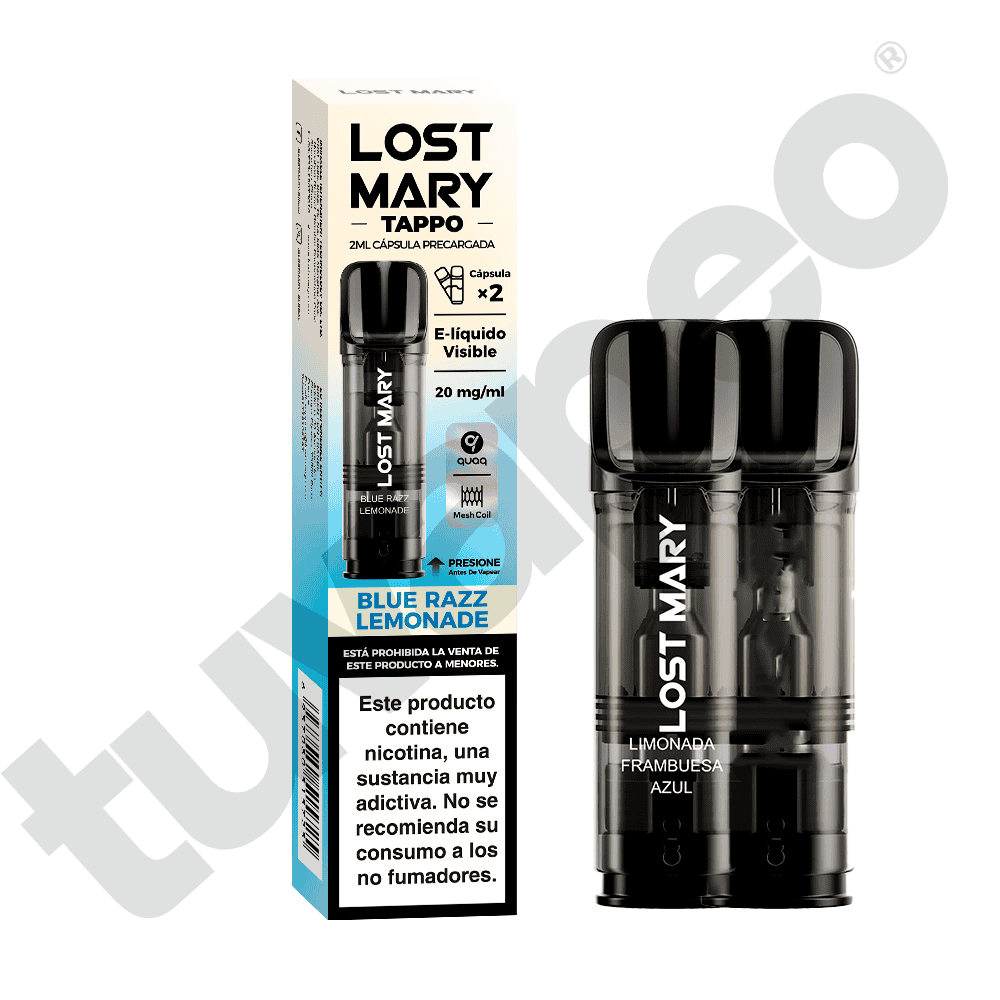 Vapers Desechables Lost Mary Tappo Air Cápsula Blue Razz Lemonade