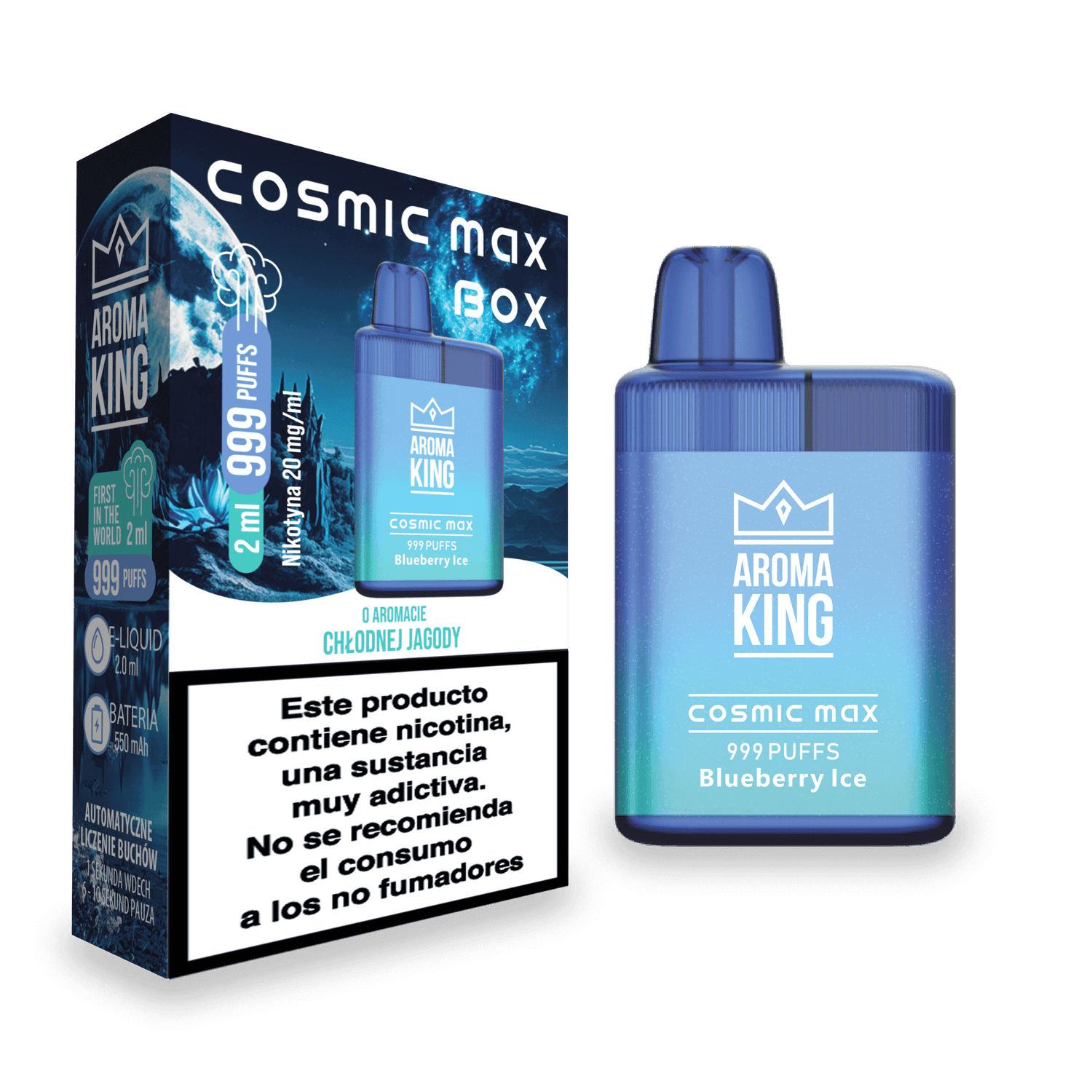 Vapers Desechables Aroma King Cosmic Box Blueberry Ice 20 Mg