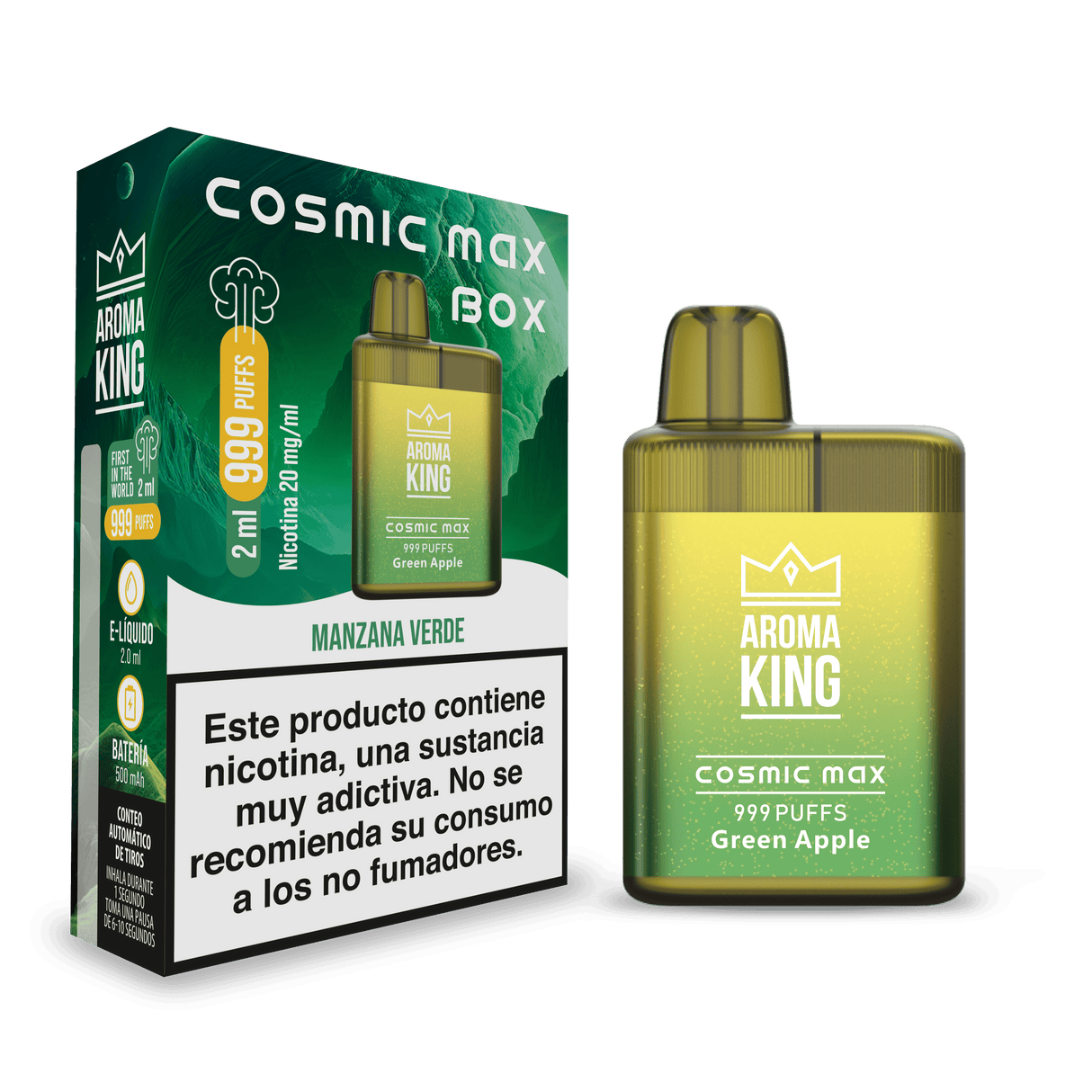 Vapers Desechables Aroma King Cosmic Max Green Apple