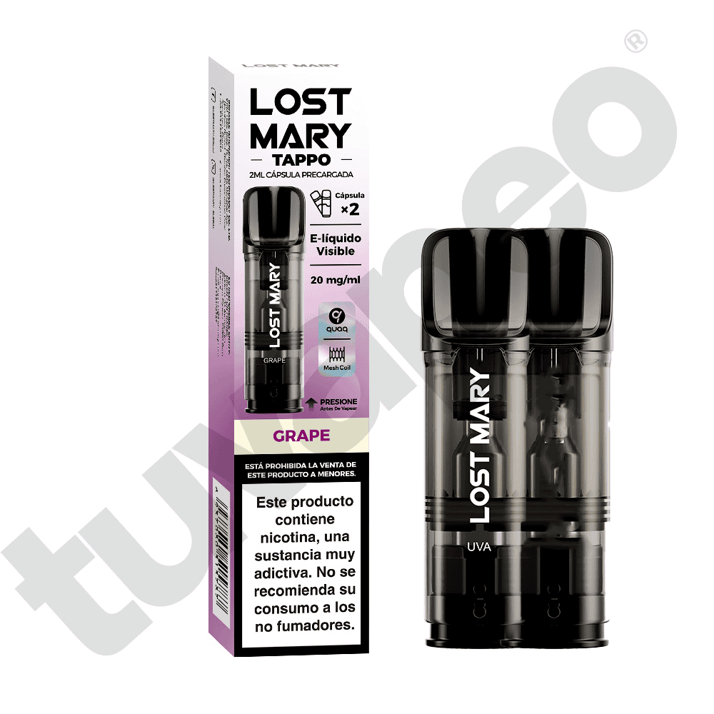 Vapers Desechables Lost Mary Tappo Air Cápsula Grape