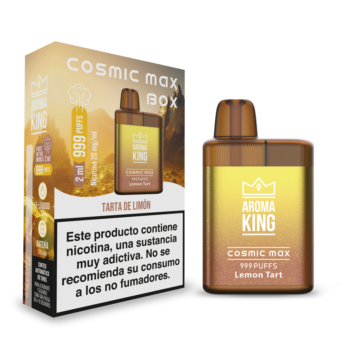 Vaper Desechable Aroma King Cosmic Max Lemon Tart