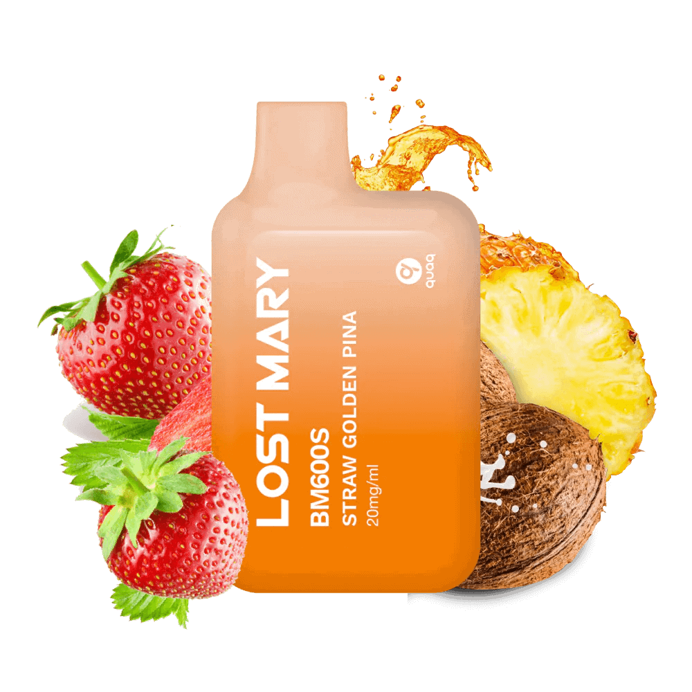 Vapers Desechables Lost Mary BM600s Straw Golden Piña 20mg