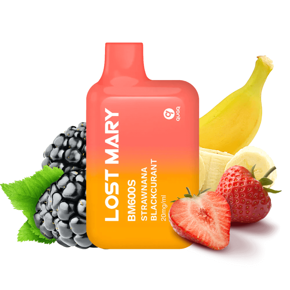 Vapers Desechables Lost Mary BM600s Strawnana Blackcurrant 20mg