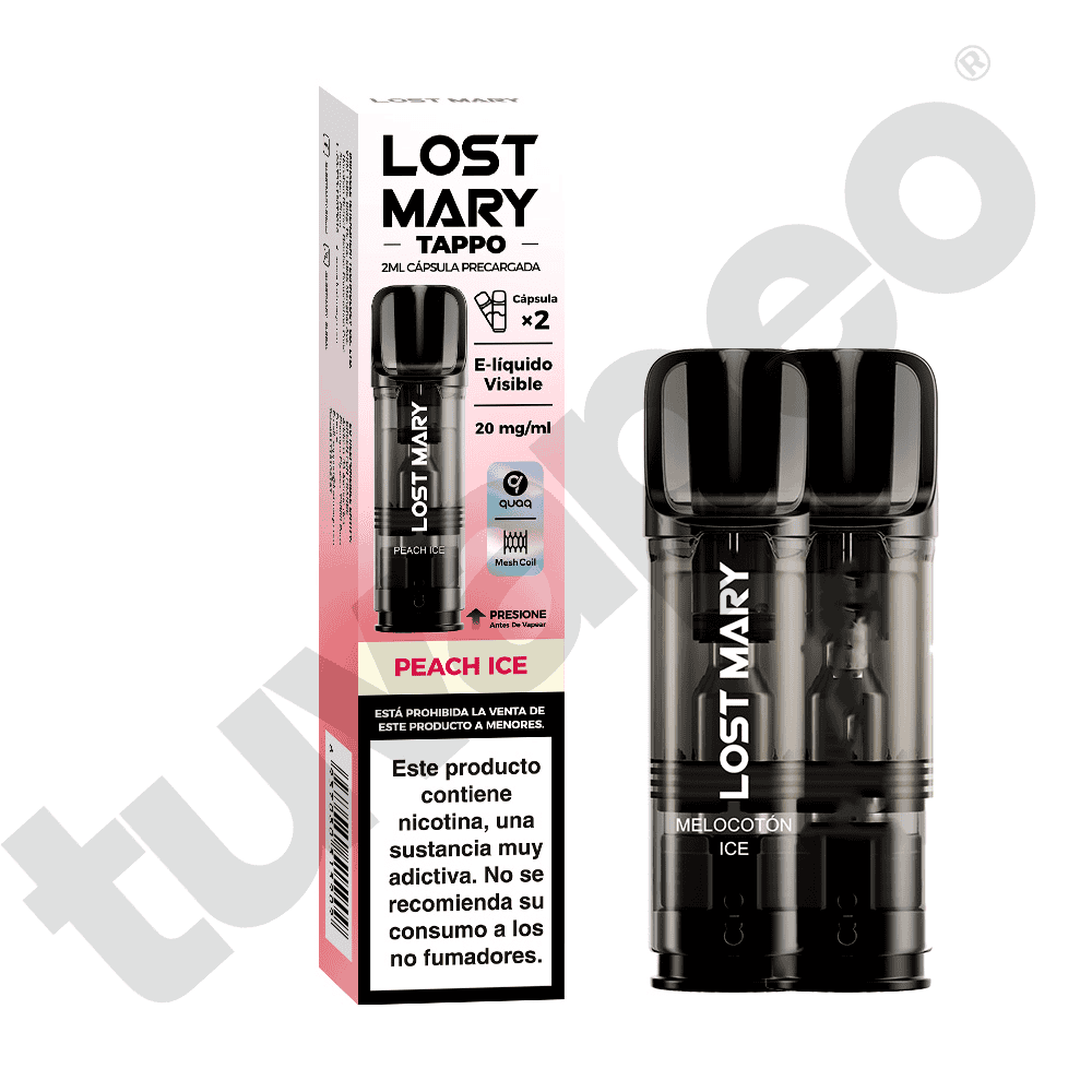 Vapers Desechables Lost Mary Tappo Air Cápsula Peach Ice