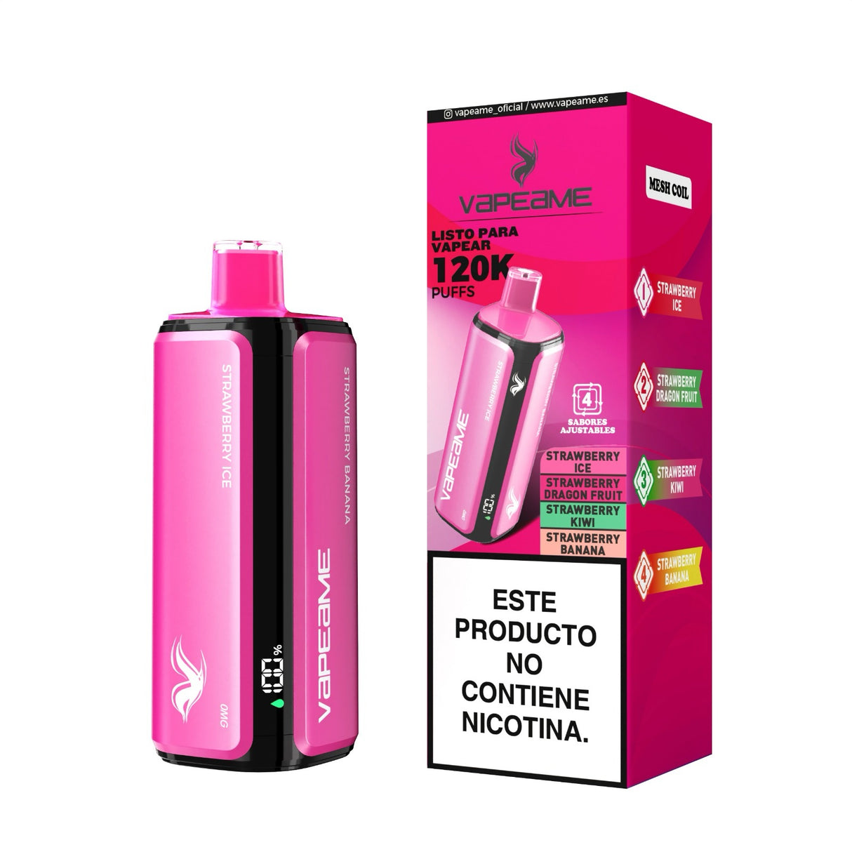 Vapeame Big Me Tropical Twist 120.000 Puffs – 4 en 1 Sin Nicotina