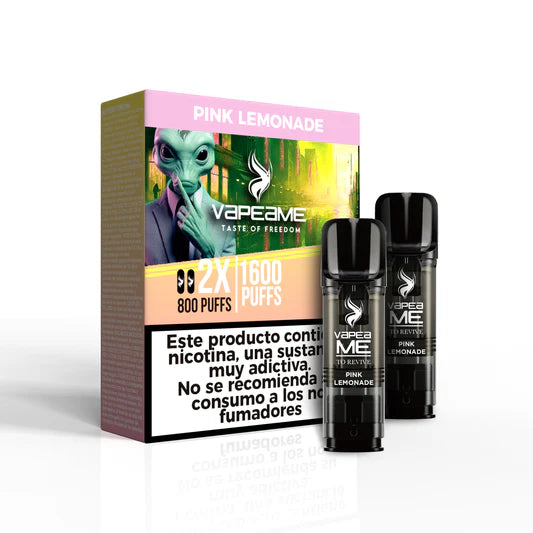 Vapeame To Revive Cápsulas sabor a Pink Lemonade 20mg 1600 puffs (2x800) pack de 2 pods.