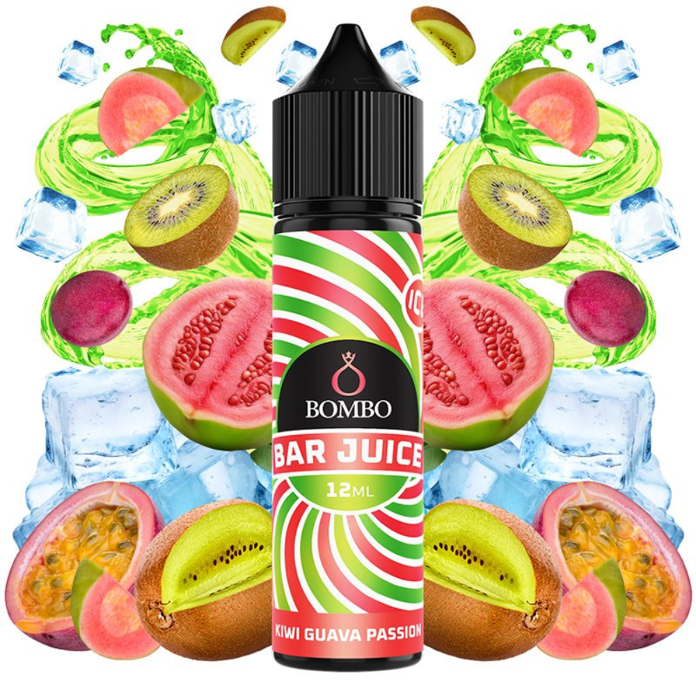 Bombo Bar Juice Aroma Kiwi Guava Passion Ice 12ml/60ml Longfill