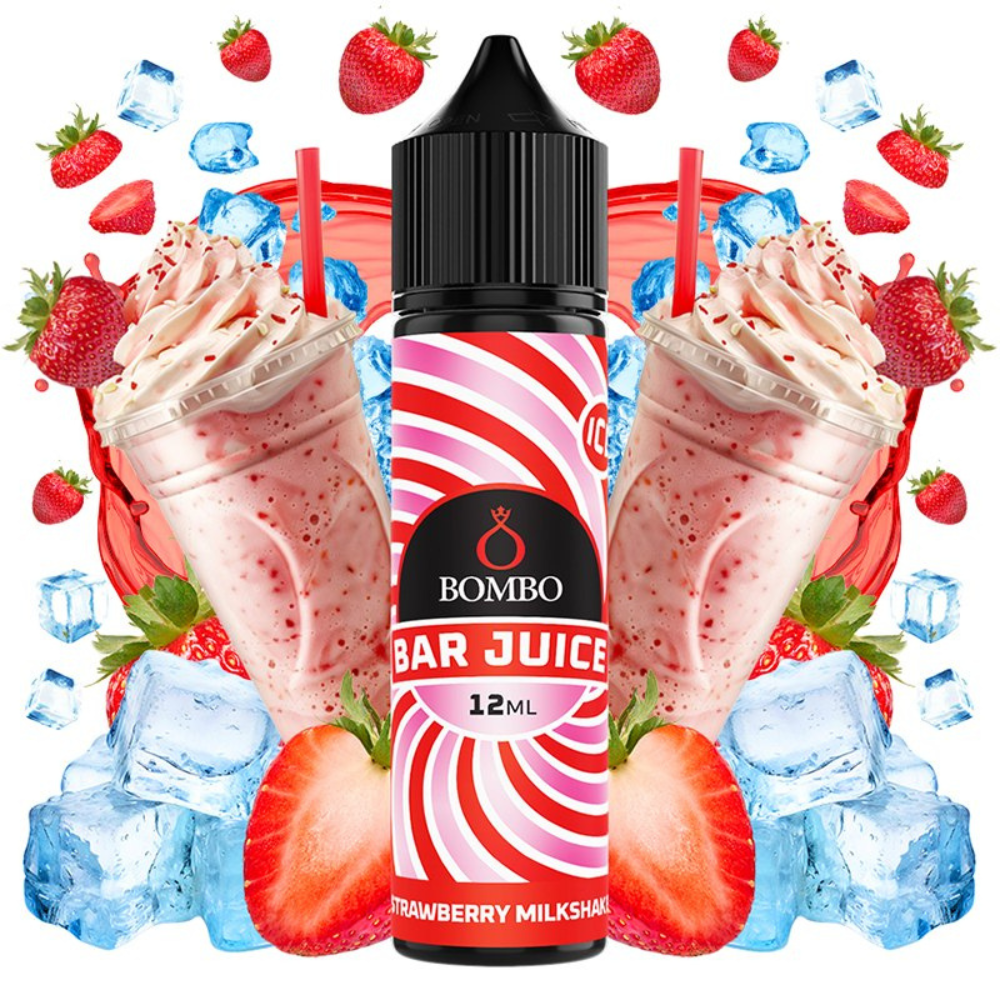 Bombo Bar Juice Aroma Strawberry Milkshake Ice 12ml/60ml Longfill