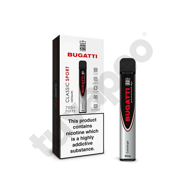 Vapers Desechables Aroma King Bugatti Classic Sport Cantalupe 20mg