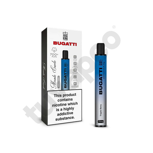 Vapers Desechables Aroma King Bugatti Monte Carlo Triple Berry 20mg