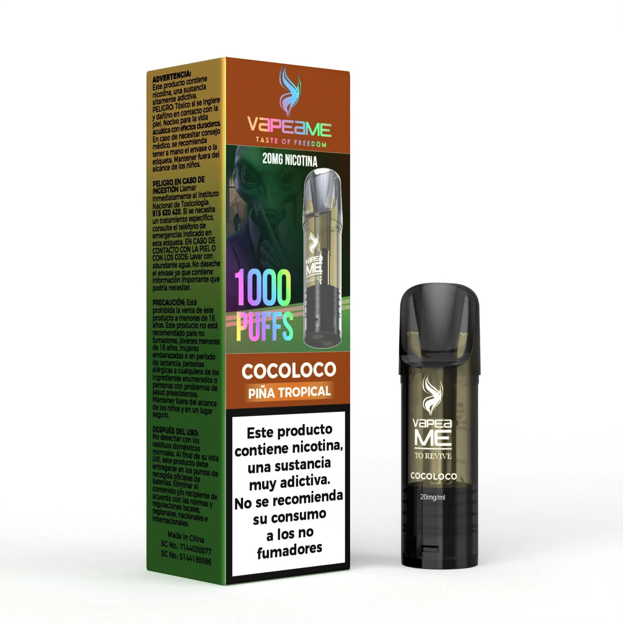Cápsula Vapeame To Revive Coco Loco x1