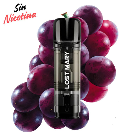 Vapers Desechables Lost Mary Tappo Air Cápsula Grape Sin Nicotina (Pack 2)