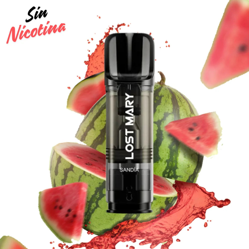 Vapers Desechables Lost Mary Tappo Air Cápsula Watermelon Sin Nicotina (Pack 2)