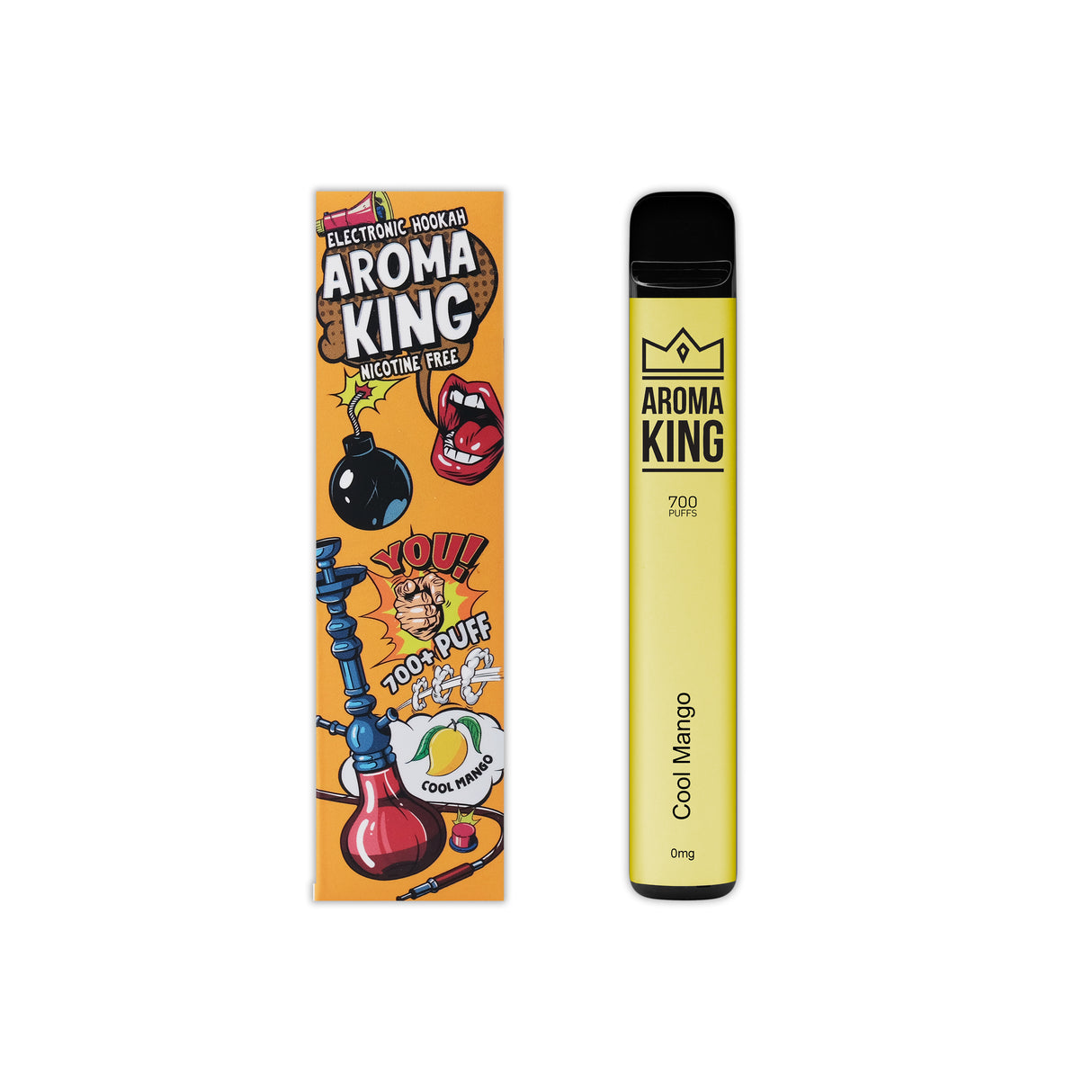 Vaper Desechable Aroma King Hookah Cool Mango Sin Nicotina