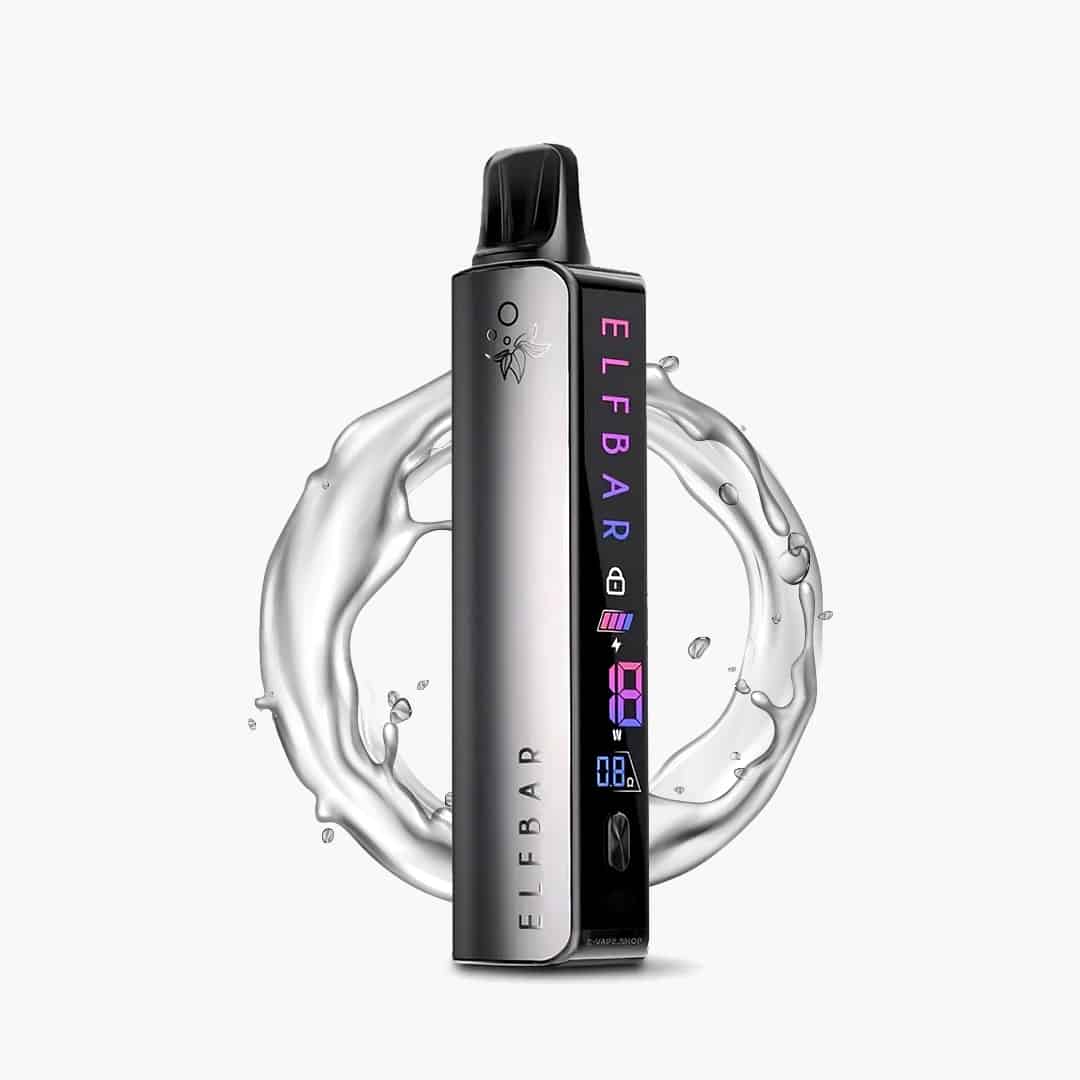 Elfa Master de color gris plateado. Vaper con aplicación para control de intensidad.