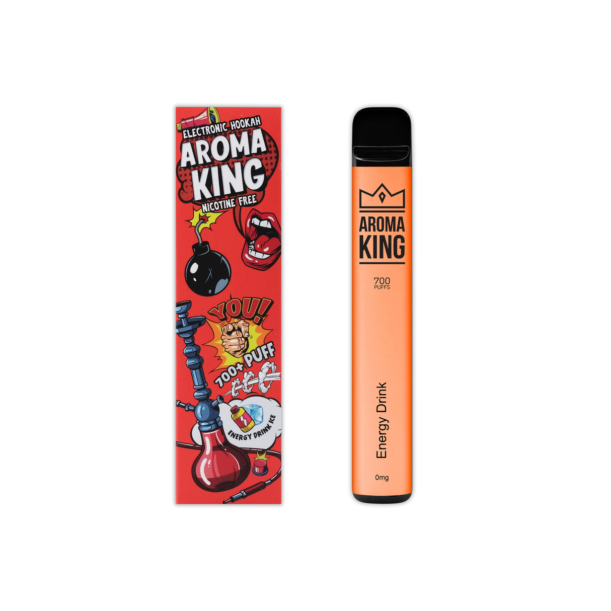 Vaper Desechable Aroma King Hookah Energy Drink Sin Nicotina