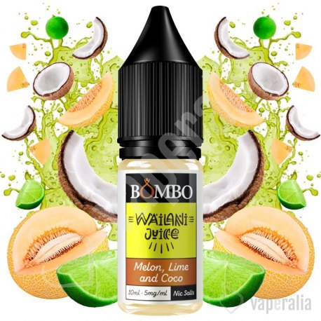 Sales de Nicotina Melon, Lime and Coco Wailani by Bombo 10ml