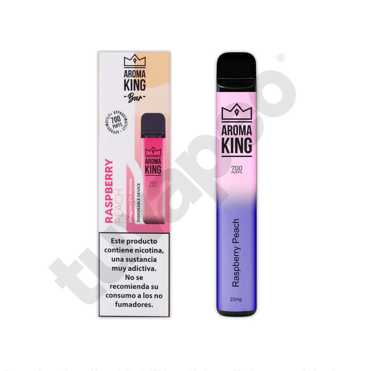 Vapers Desechables Aroma King Classic Raspberry Peach Vaper Desechable 20mg