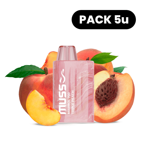 Vapers Desechables Muss Marmol 700 Vaper Desechable Triple Peach (Pack 5)