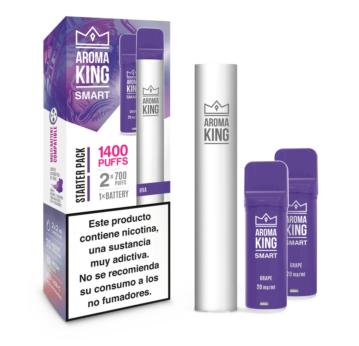 Vapers Desechables Aroma King Smart Grape Ice