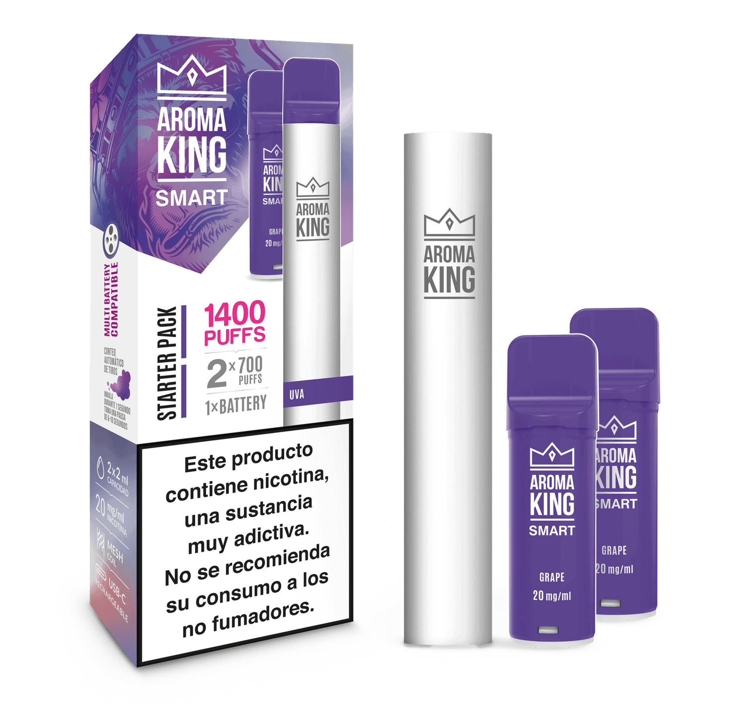 Vapers Desechables Aroma King Smart Grape Ice