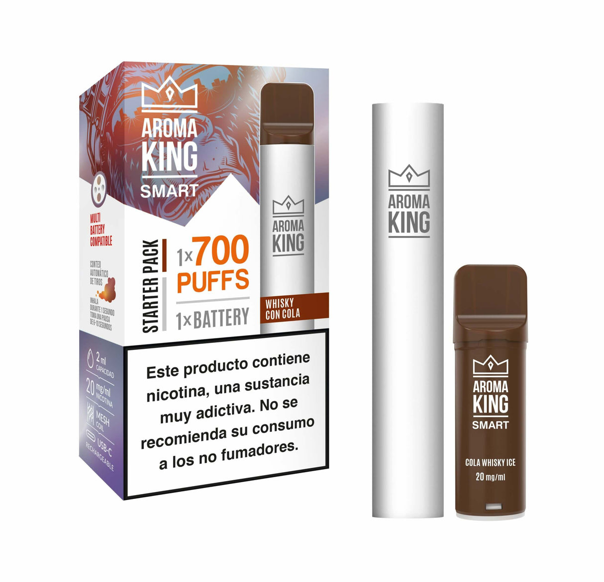 Vapers Desechables Aroma King Smart Cola Whisky