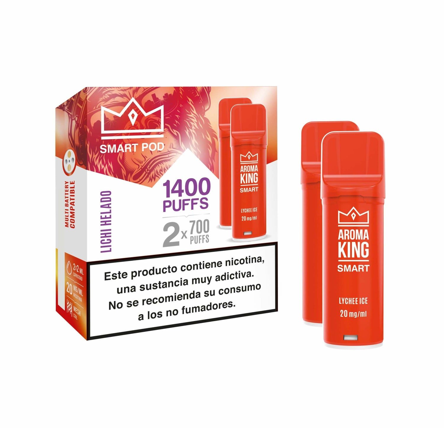 Vapers Desechables Aroma King Smart Cápsula Lychee 20mg