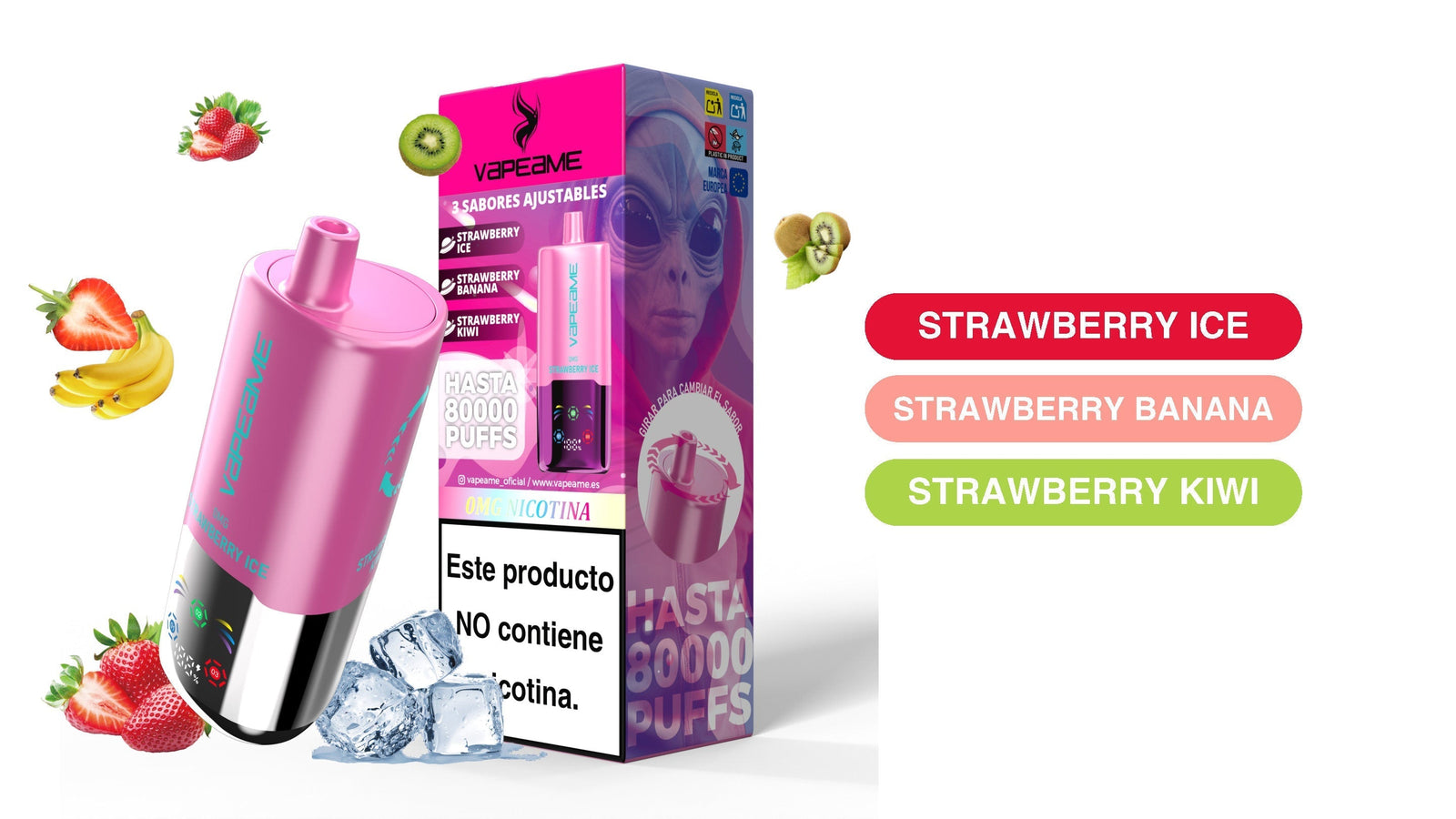 Nuevo Vapeame 3 en 1 – Hasta 80.000 Puffs en un Solo Dispositivo