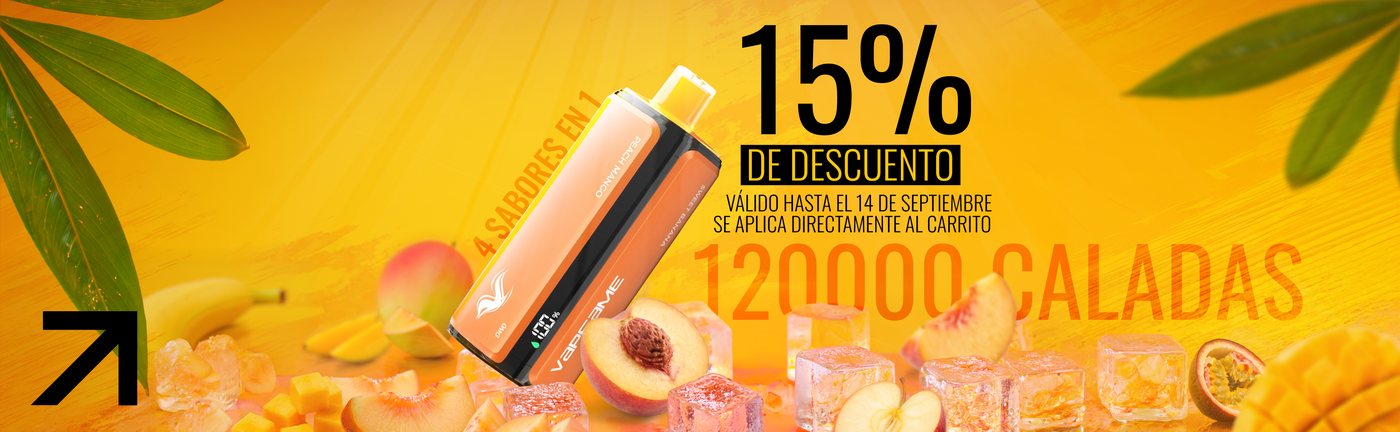 nuevo vaper vapeame 4 en 1, 120000 caladas