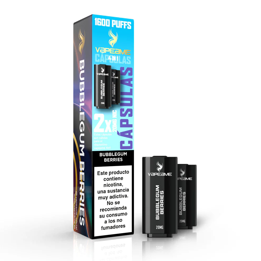 Vapers Desechables Vapeame Cápsula 4 en 1 Bubblegum Berries