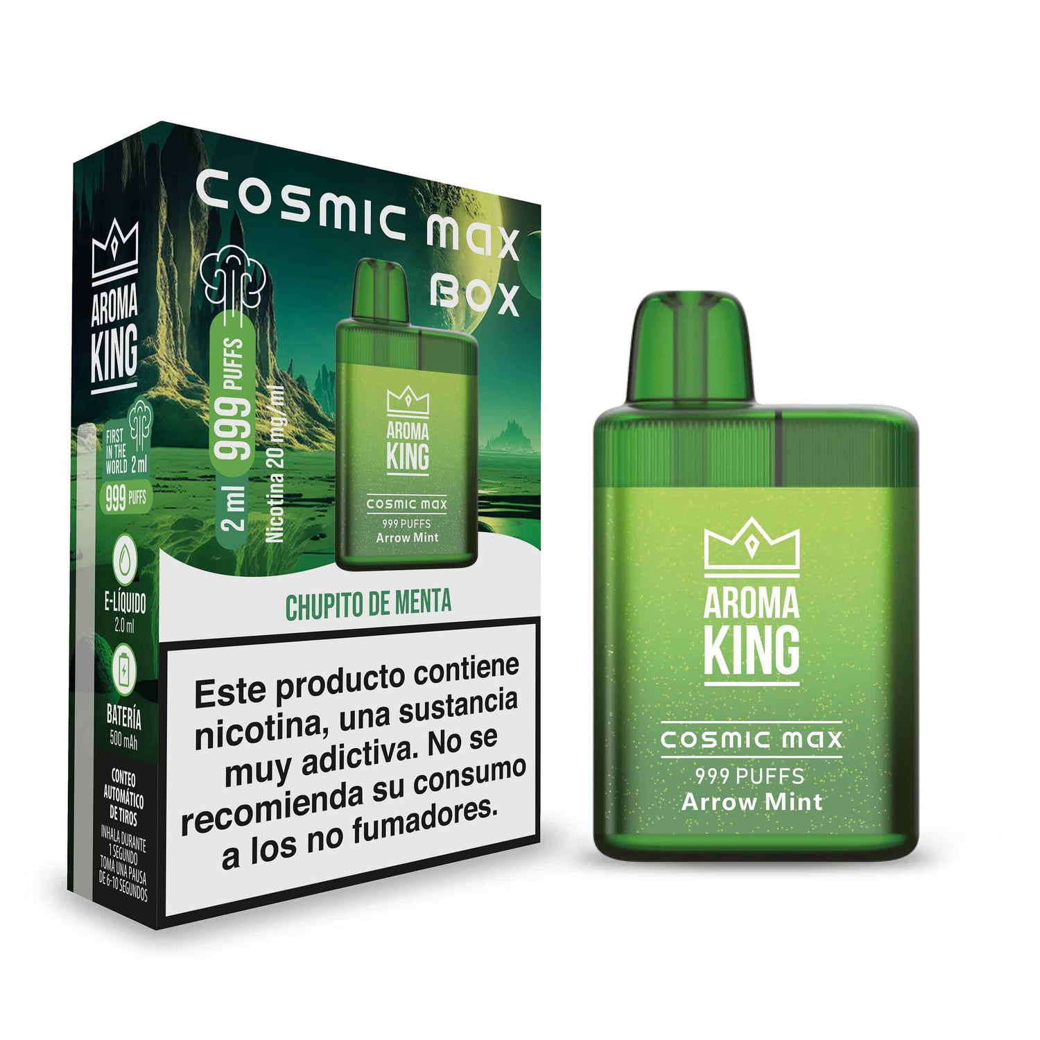 Vapers Desechables Aroma King Cosmic Max Box Arrow Mint