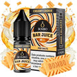 Botella de e-liquid Bombo Bar Juice Creamy Cookie de 10 ml con etiqueta en tonos marrones y beige, junto a su caja, acompañada de galletas y crema que evocan un sabor dulce, cremoso y tipo postre.