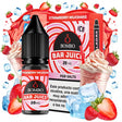 e-liquid bottle Bombo Bar Juice 10 ml Strawberry Milkshake flavor, with a colorful design and sweet style that evokes a strawberry milkshake.