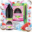 Botella de e-liquid Bombo Bar Juice sabor Watermelon Coconut de 10 ml, con diseño tropical que evoca sandía y coco.