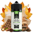 Botella de aroma Bombo Culmen Platinum Tobaccos de 20 ml (formato 20/120 ml), con diseño elegante en tonos beige y verde, que representa un sabor de tabaco con matices intensos, dulces y ligeramente tostados de la gama Platinum Tobaccos.