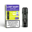 Cartucho Lost Mary Tappo Lemon Lime: cápsula precargada compatible con dispositivos Lost Mary Tappo / Tappo Air / Tappo Pro, con sabor mezcla cítrica de limón y lima, ofreciendo una experiencia fresca, ligera y revitalizante.