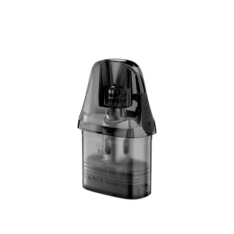 Cartridge Lost Vape Ursa V3 Pod, with transparent design, integrated mouthpiece and 2 ml tank, anti-leak top refill system and built-in resistance available in 0.6, 0.8 and 1.0 ohm.