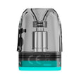Cartuccia Voopoo Argus Top Fill (confezione da 3 unità), con design trasparente che permette di vedere l'interno, sistema di riempimento superiore e base turchese compatibile con i dispositivi Argus.