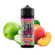 Aroma Drifter Bar Juice Apple Peach 24 ml en formato longfill, botella con etiqueta de colores frutales junto a manzana y melocotón que representan su sabor.