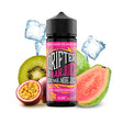 Scent Drifter Bar Juice Kiwi Passion Guava Ice 24 ml in longfill format, bottle with a green label along with kiwi, passion fruit, guava and ice that represent its flavor.