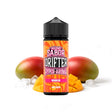 Aroma Drifter Hyper Mango Ice 10 ml in formato longfill, bottiglia con etichetta dai toni tropicali accanto a mango e ghiaccio che ne rappresentano il sapore.