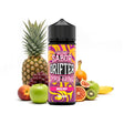 Aroma Drifter Hyper Mixed Fruit 10 ml en format longfill, bouteille avec une étiquette colorée accompagnée d'un mélange de fruits qui représentent sa saveur.