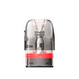 Pack de 3 cartuchos Geekvape Q Pod Side Fill de 2 ml con depósito transparente, sistema de rellenado lateral y base con detalles en rojo.