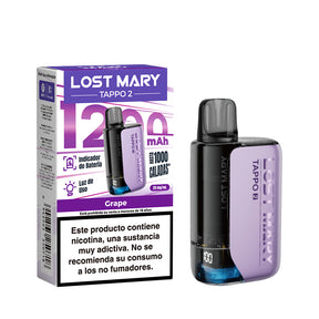 Lost Mary TAPPO 2 sabor Grape con batería recargable de 1200 mAh