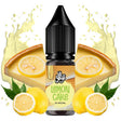 Líquido para vapeo La Yaya Salts Lemon Cake 10ml con sales de nicotina, botella con diseño en tonos amarillos, acompañado de tarta de limón que representa su sabor.