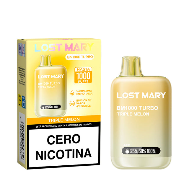 Vaper Lost Mary BM1000 sabor Triple Melon Sn Nicotina