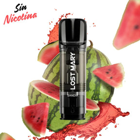 Lost Mary Capsule Pastèque Tappo Air Sans Nicotine (Pack 2) : capsules préremplies compatibles avec les appareils Lost Mary Tappo Air, à la saveur douce et rafraîchissante de pastèque, conçu pour offrir une expérience de vape douce et sans nicotine (0 mg). Chaque capsule contient 2 ml d'e-liquide et offre environ jusqu'à 600 bouffées, et comprend 2 capsules par paquet pour un remplacement rapide et pratique.