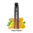 Vaper Lost Mary Tappo Glayce Triple Mango, dispositivo tipo pod con sabor mango tropical intenso, compatible con cápsulas Lost Mary Tappo, diseño compacto en formato stick con boquilla integrada y presentación visual inspirada en mangos que representan el sabor del producto.
